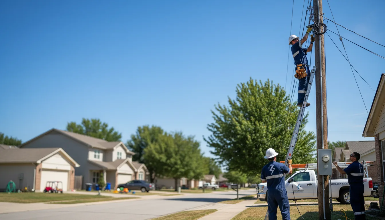 Residential electrician providing installation services in Fontana, KS